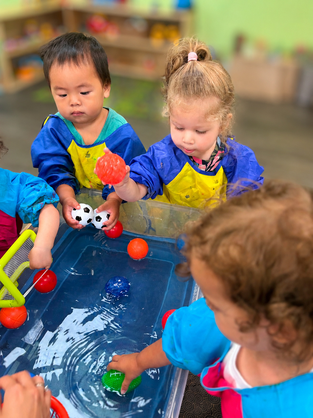 Children enjoying water play at GCS Family Fun Day